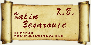 Kalin Besarović vizit kartica
